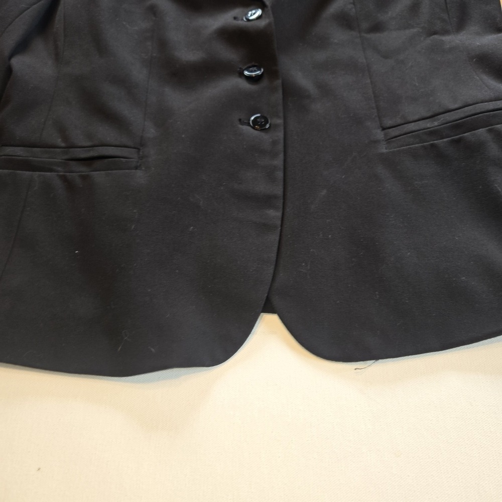 Chaus Black Three Button Notch Lapel Lined‎ Womens Classic Blazer Size 10 - Picture 6 of 11